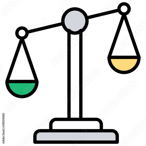 
Line icon balance, weighing 
