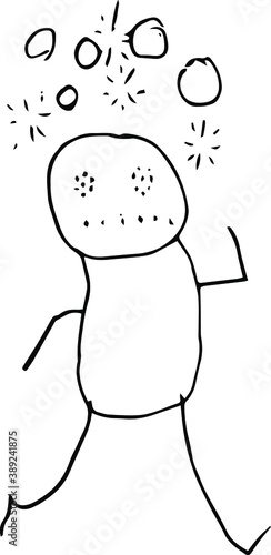 Feeling bad illustration. The person feels bad.