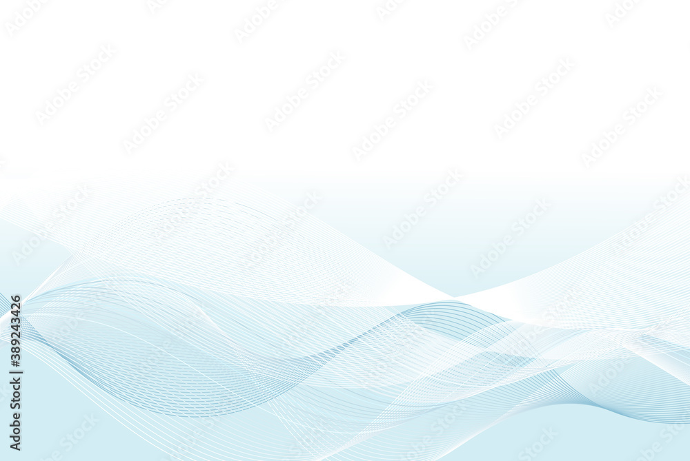 Fototapeta premium Winter bright abstract vector waves on white
