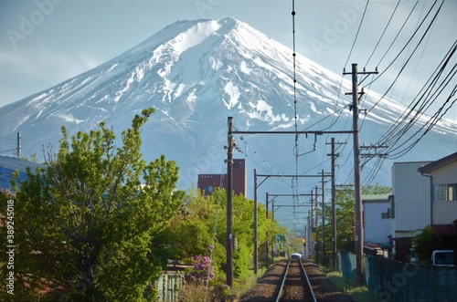 View of Fuji Mountain in Japan photo