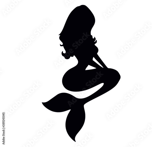 Canvas Print Vector image of a mermaid