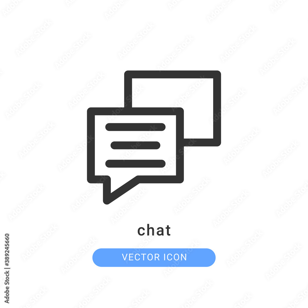 chat icon vector illustration. chat icon outline design.