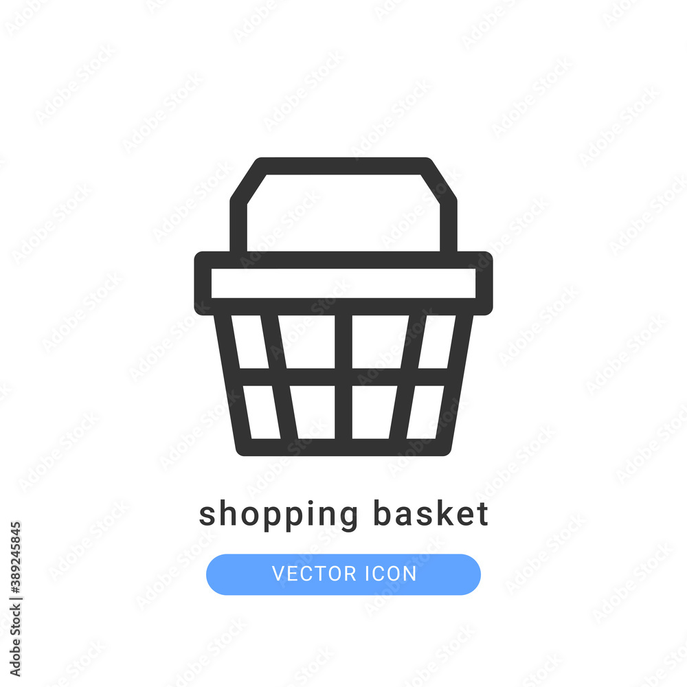 shopping basket icon vector illustration. shopping basket icon outline design. shopping basket icon vector illustration. shopping basket icon outline design.