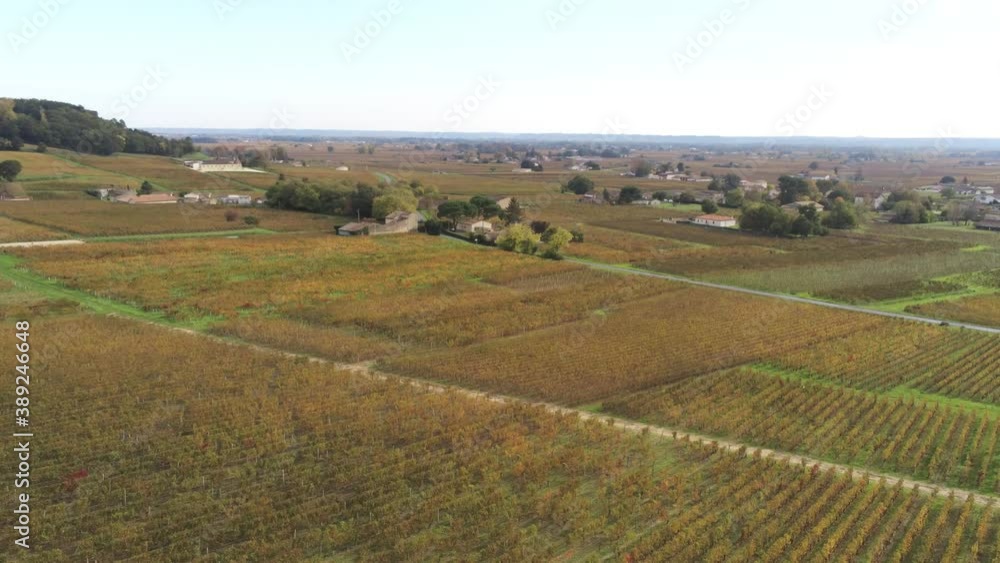 Vignoble de Saint-Émilion en Gironde, vue aérienne Vignoble de Saint-Émilion en Gironde, vue aérienne