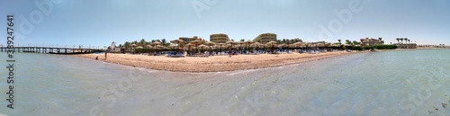 Pier and the Red Sea in Egypt, seaside panoramic photo wallpaper