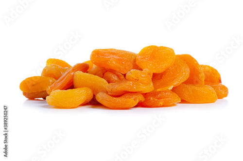 dried apricots fruit on a white background isolation