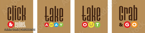Click and collect, take away, take out, grab and go