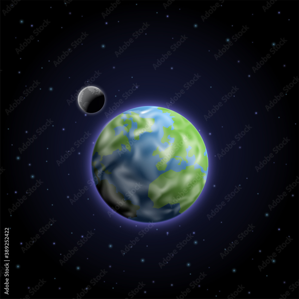 Modern Outer Space Composition Modern Outer Space Composition