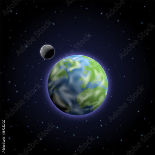 Modern Outer Space Composition