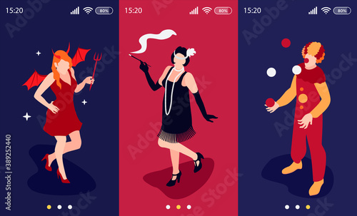 Festive Masquerade Vertical Banners