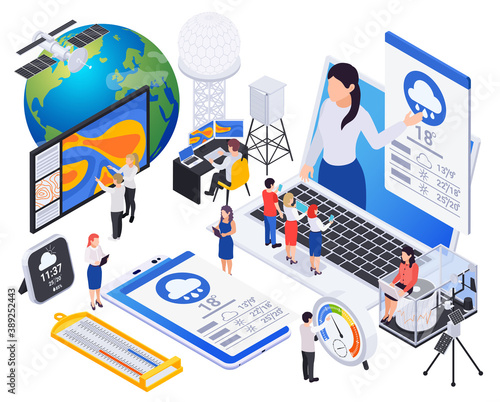 Meteo Technologies Isometric Composition