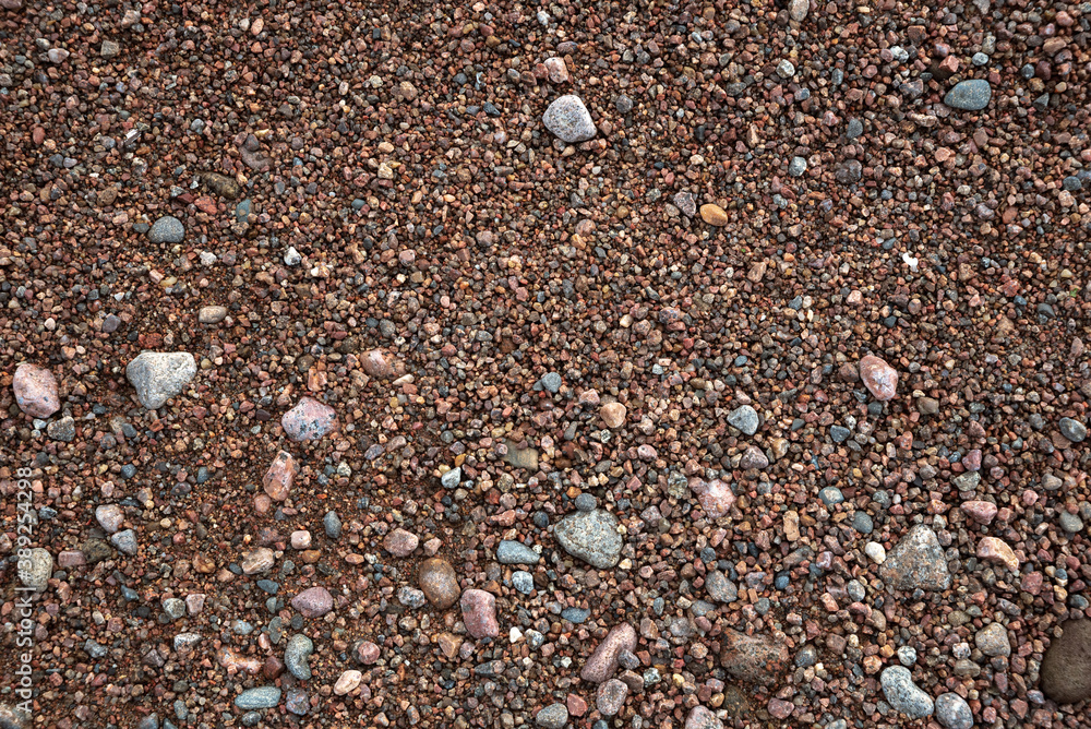 Close-up of wet granite pebbles Close-up of wet granite pebbles