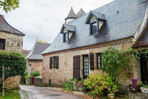 traditional stone house in french countryside