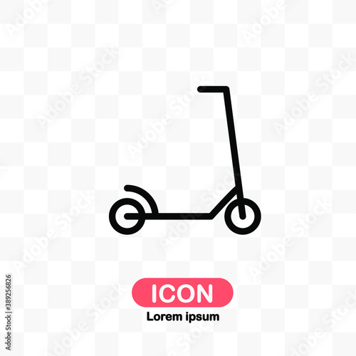 scooter electric icon vector isolated on transparent background.