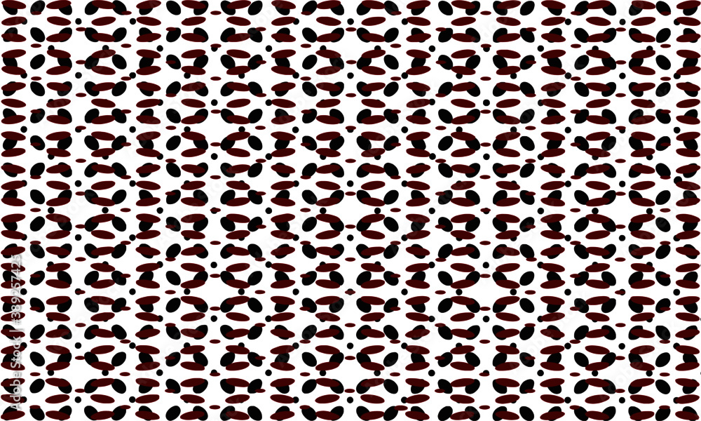 geometric pattern of black and red ovals. geometric pattern of black and red ovals.