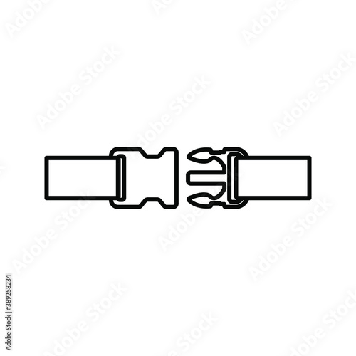 buckle icon. backpack buckle vector. vector illustration photo