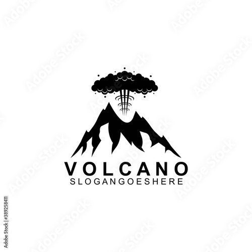 Volcano mountain logo vector. Simple illustration of volcano mountain vector logo