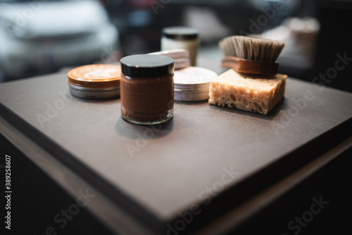 Fine Leather Shoes being Brushed