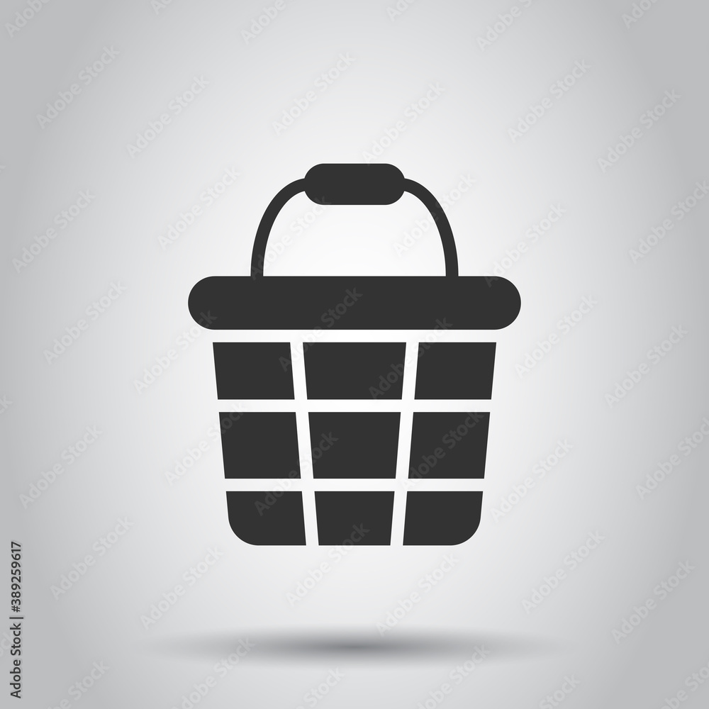 Add to cart icon in flat style. Shopping vector illustration on white isolated background. Basket business concept. Add to cart icon in flat style. Shopping vector illustration on white isolated background. Basket business concept.