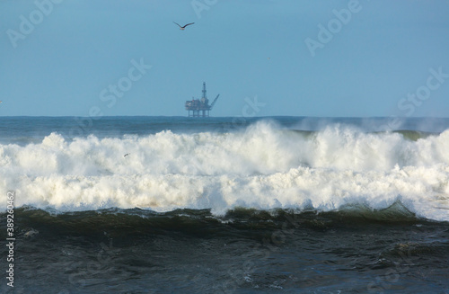 Gas platform LA GAVIOTA, Bermeo, Cantabrian Sea, Bizkaia, Basque Country, Spain, Europe photo