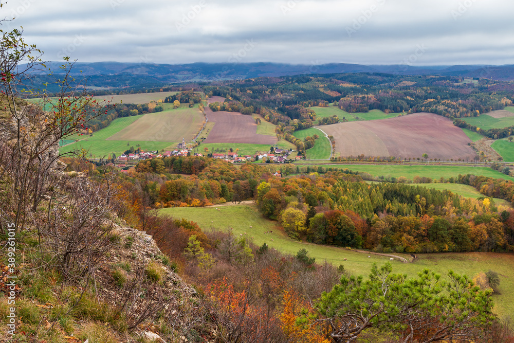 Naklejka premium Herbst an den Hörselbergen in Thüringen