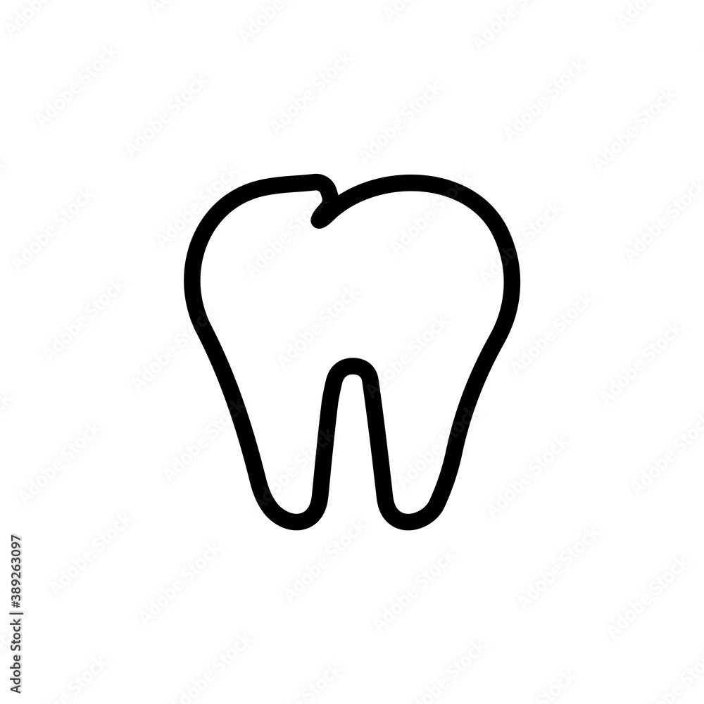 icon of the tooth. vector illustration icon of the tooth. vector illustration