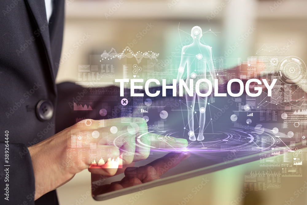 Electronic medical record with TECHNOLOGY inscription, Medical technology concept Electronic medical record with TECHNOLOGY inscription, Medical technology concept