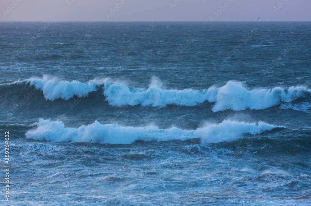 Fototapeta premium Arnia beach, Liencres , Piélagos, Cantabrian sea, Cantabria, Spain, Europe