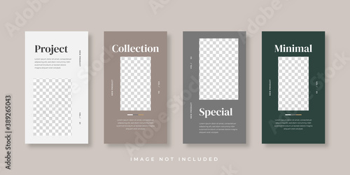 Flat minimal furniture social media story promotion template
