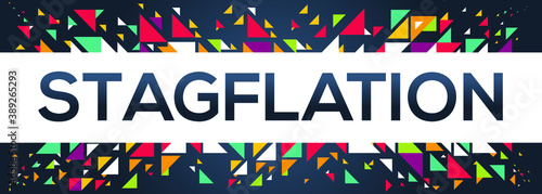 creative colorful (stagflation) text design ,written in English language, vector illustration.
