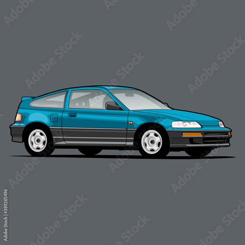Hatchback Car Illustration For Conceptual Design