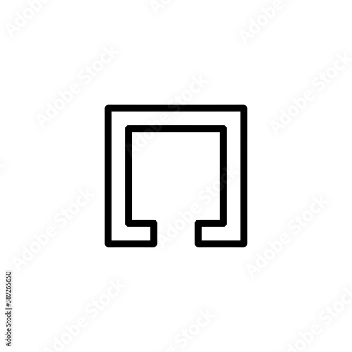 Tunnel icon. Subway road symbol. Logo design element