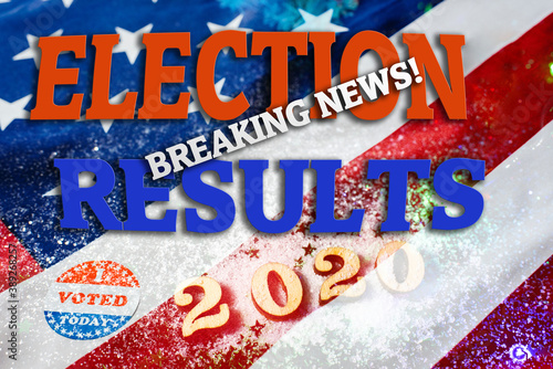 Poster with the result of the 2020 American presidential elections