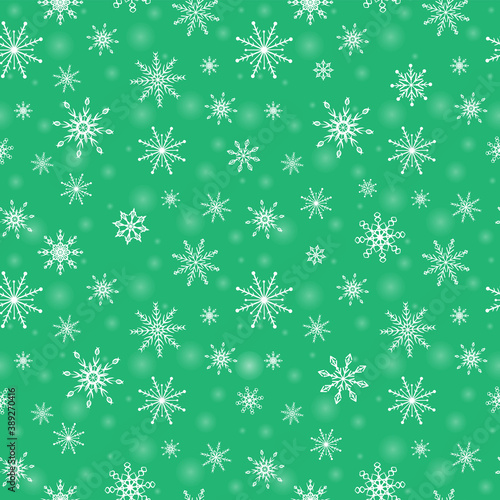 Wallpaper Mural Snowflakes. Seamless pattern. Snow, snowfall, falling scattered white snowflakes. Background design for fabric, wallpaper, cover, paper for packaging. Vector Torontodigital.ca