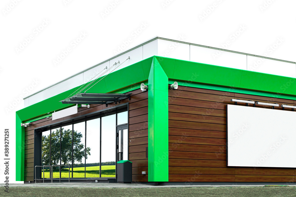 Fototapeta premium New building of a small cafe