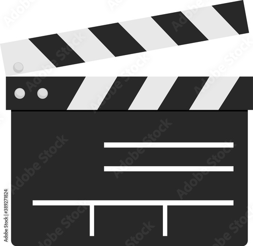 vector emoticon illustration of a clapboard