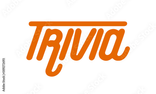 Trivia lettering vector logo design, trivia t shirt template