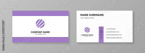 Business card design with icons. Vector