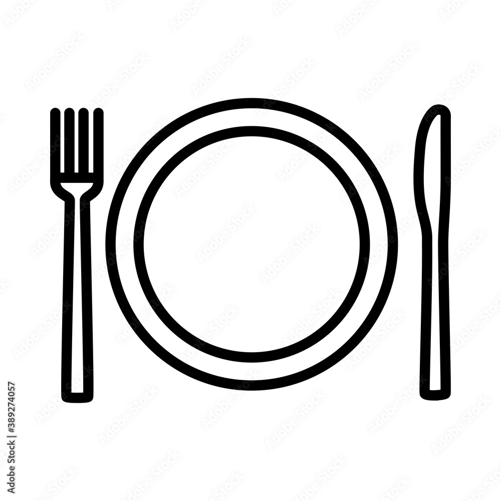 Restaurant menu icon on white background, vector illustration Restaurant menu icon on white background, vector illustration