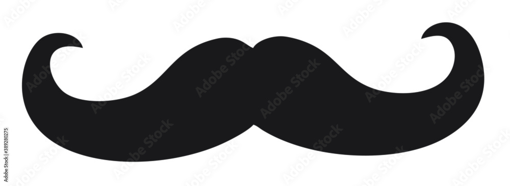 Vector image of a mustache - obrazy, fototapety, plakaty 