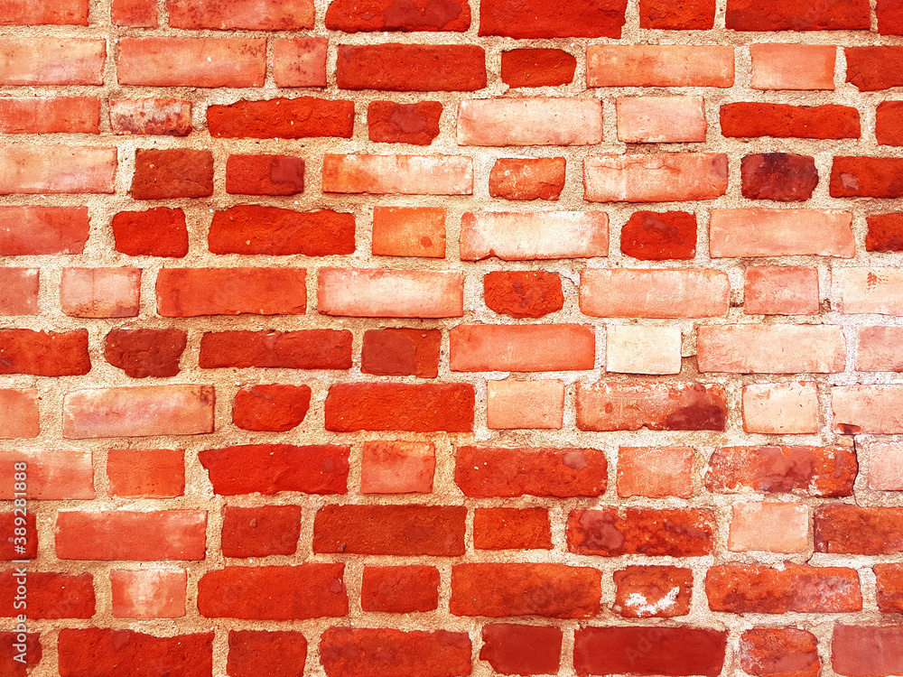 Obraz premium Red brick wall texture background.