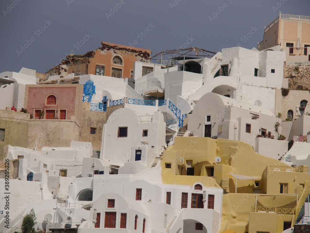 Magic Oia, Sanorini island Greece. Views of the historical part of the city of Oia. Streets and houses of the old city. Magic Oia, Sanorini island Greece. Views of the historical part of the city of Oia. Streets and houses of the old city.
