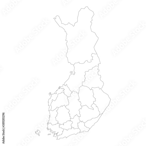 Finland - map of regions