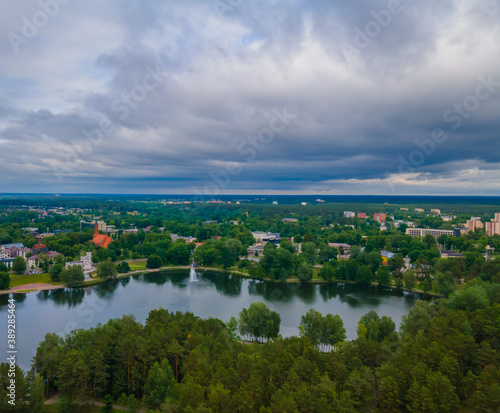 Aerial view of Lithuanian resort Druskininkai