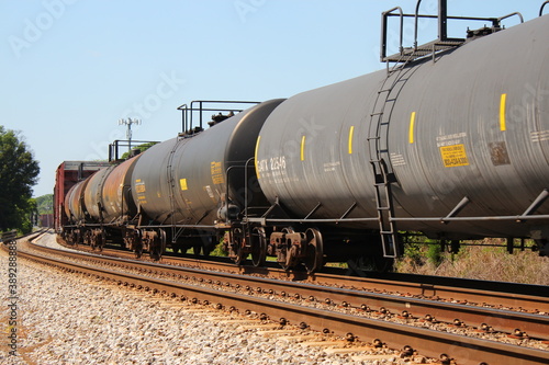 Liquids transport with trains