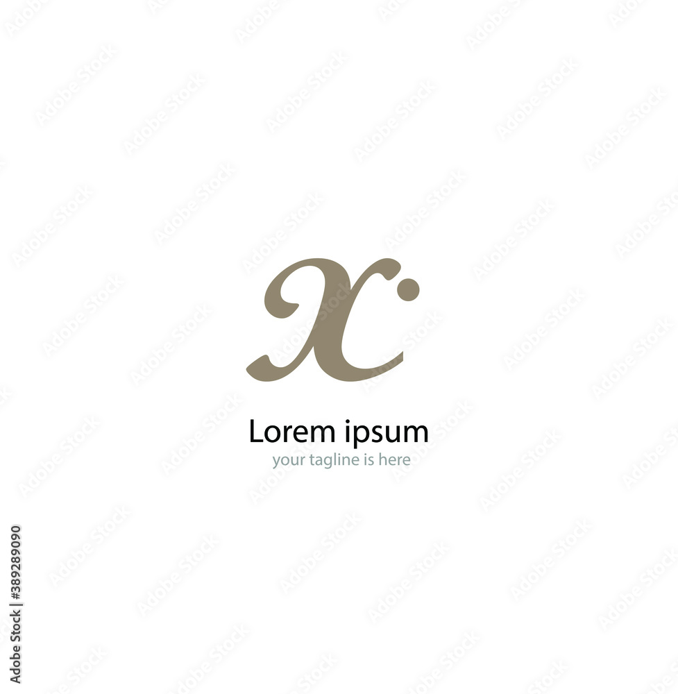 simple elegant logo of letter x with white background simple elegant logo of letter x with white background