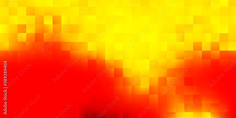 Light pink, yellow vector pattern with rectangles.