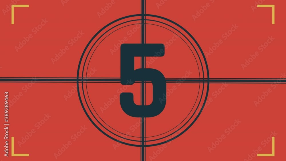 Ten Seconds Modern Style SMPTE Countdown Animation Ten Seconds Modern Style SMPTE Countdown Animation