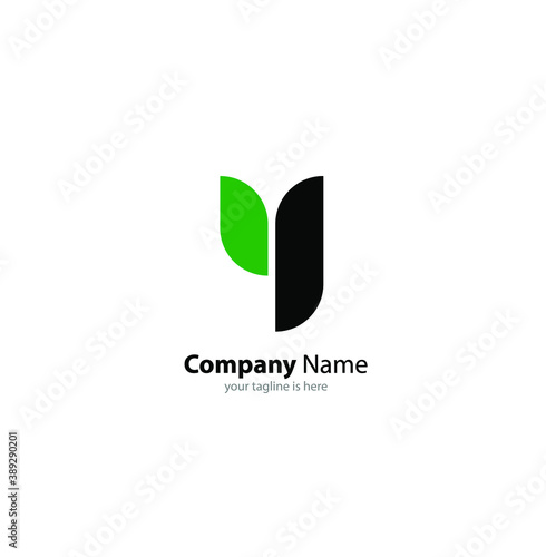 the simple modern logo of letter y with white background