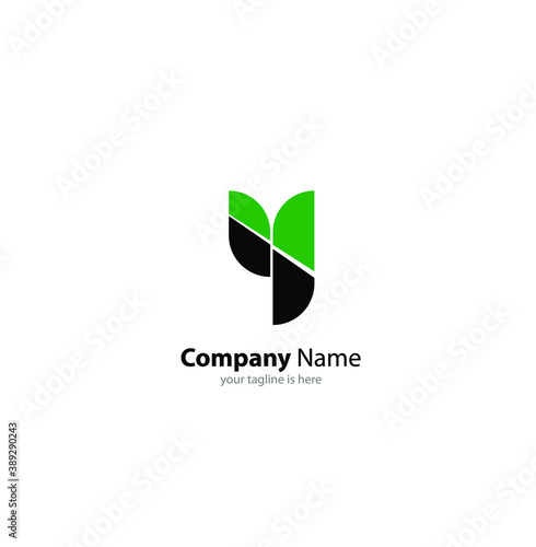 the simple modern logo of letter y with white background